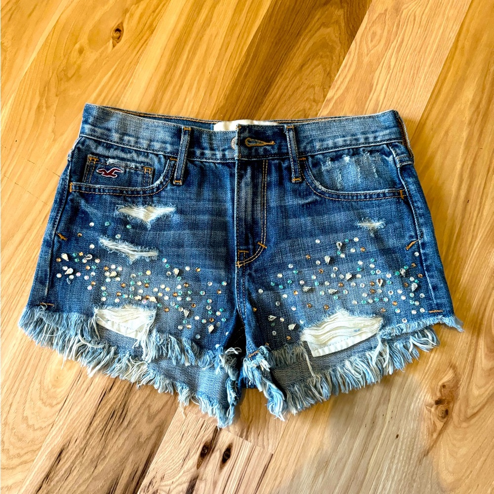 Hollister Fringe Denim Shorts